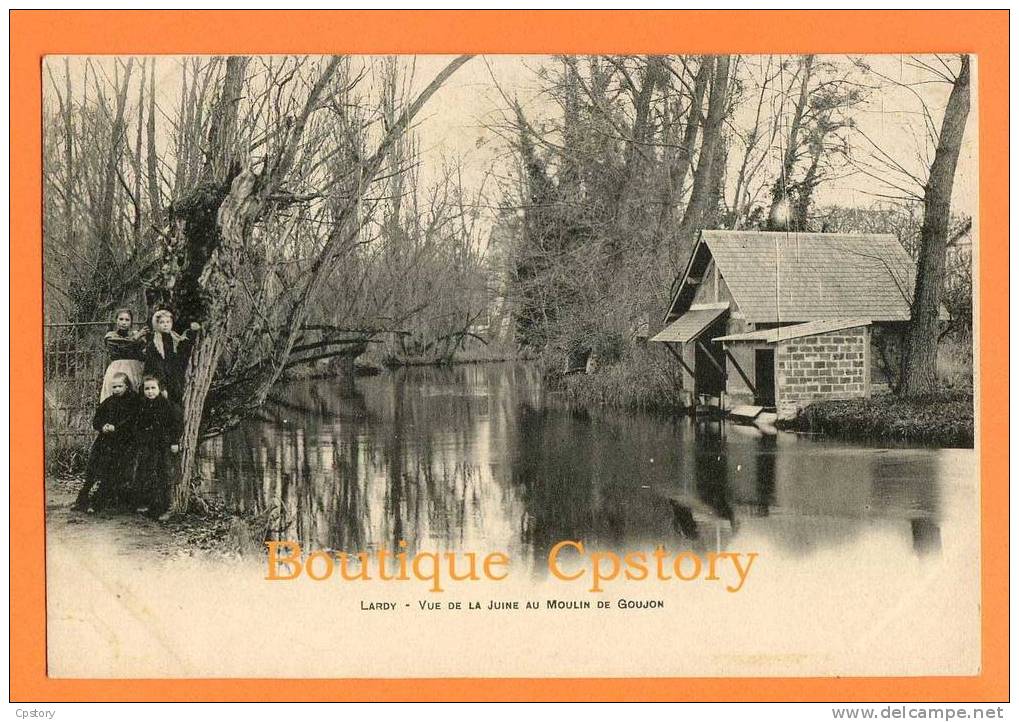 91 - LARDY - Vue De La Juine Au Moulin De Goujon - Lavoir - Laveuse - Carte 1900 - Lardy