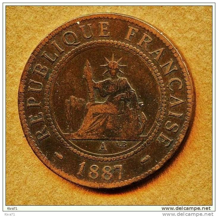 1 Centime  1887 "INDOCHINE"   TTB+ - Other & Unclassified