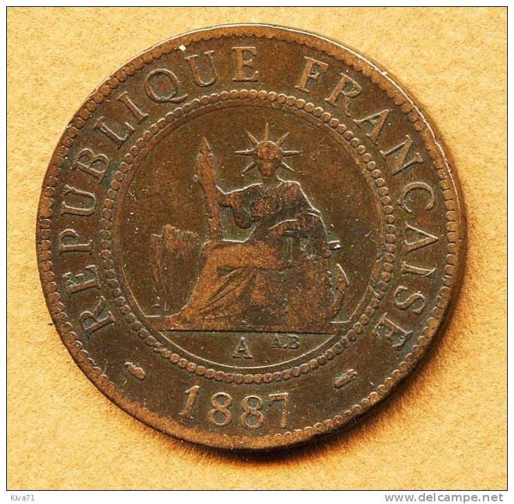 1 Centime  1887 "INDOCHINE"   TTB+ - Other & Unclassified