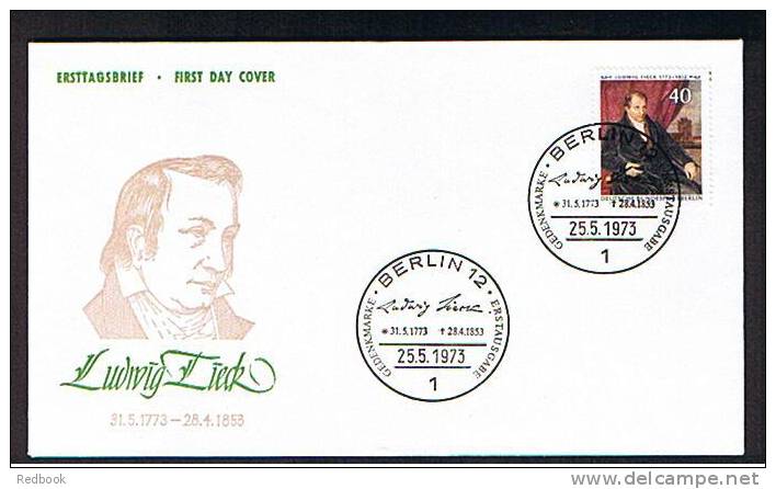 Berlin Germany 1973 FDC First Day Cover - Poet & Writer Ludwig Tieck - Ref 365 - Other & Unclassified