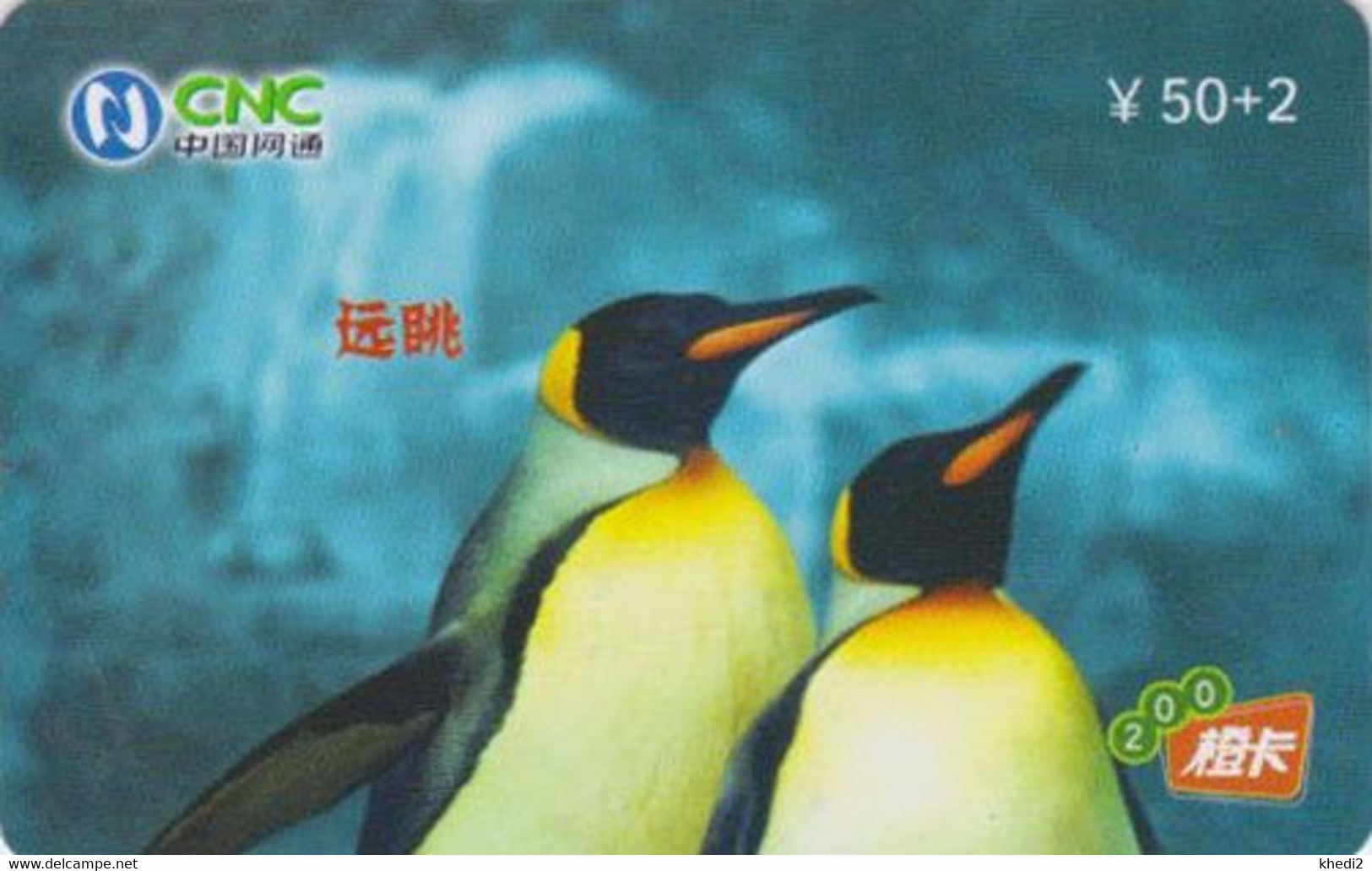 Télécarte CHINE - ANIMAL - OISEAU - MANCHOT EMPEREUR - EMPEROR  PENGUIN BIRD CHINA CNC Phonecard - 161 - Chine