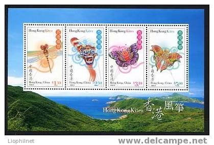 HONG KONG 1998, CERFS-VOLANTS, 4 Valeurs En Feuillet, Neufs / Mint. R430 - Unused Stamps