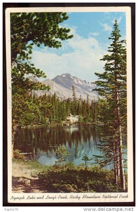 CPSM  USA  Colorado Nymph Lake And Long's Peak Rocky MT. Nat'L Park - Rocky Mountains