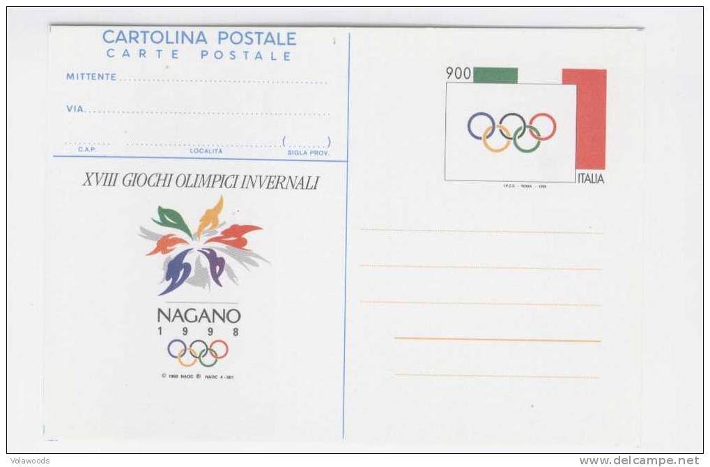 Italia - Cartolina Postale Nuova: Nagano ´98. XVIII Giochi Olimpici Invernali In Giappone - Hiver 1998: Nagano