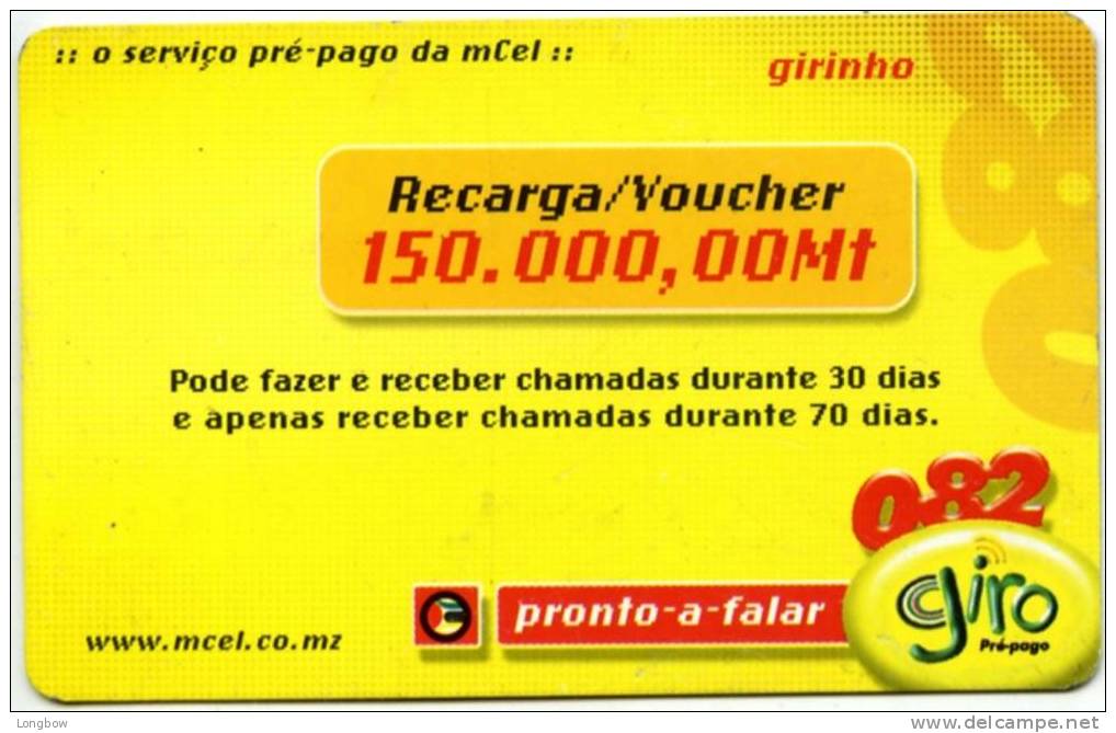 MOZZANBICO-RECARGA VOUCHER 150.000 - Mozambique