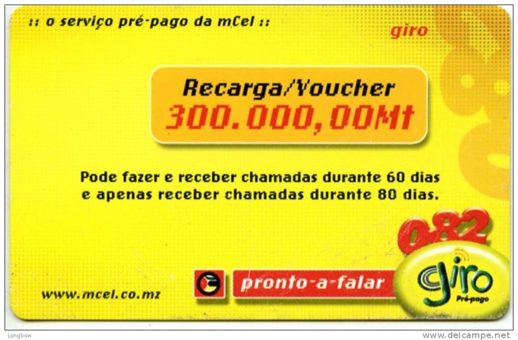 MOZZANBICO-RECARGA VOUCHER 300.000 - Mozambico