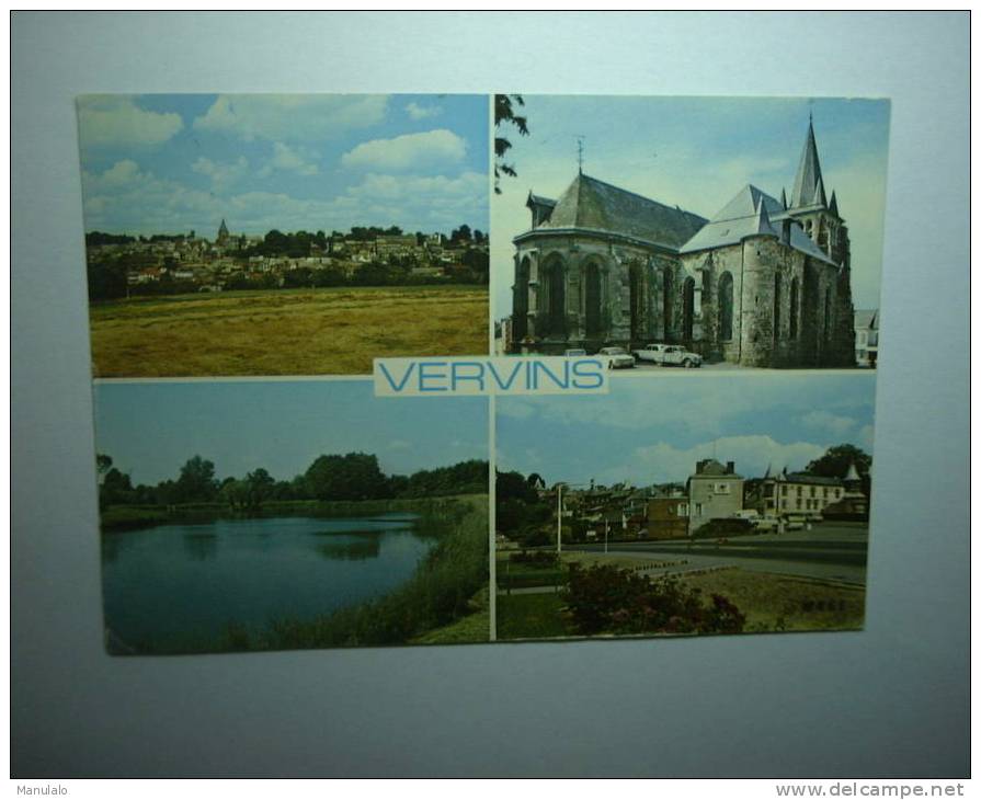 D 02 - Vervins - Vue Générale - L'eglise - L'etang Du Blanc Caillou - L'entrée De La Ville - Vervins
