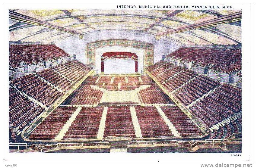 ETATS UNIS Interior Municipal Auditorium Minneapolis Minn Cpa Couleur - Other & Unclassified