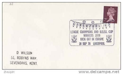 GREAT BRITAIN 1976  SOCCER  POSTMARK - Famous Clubs
