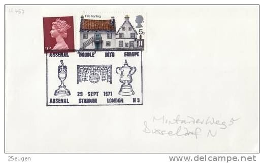GREAT BRITAIN 1971  SOCCER  POSTMARK - Famous Clubs