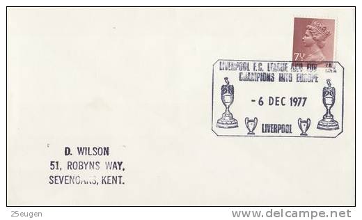 GREAT BRITAIN 1977  SOCCER  POSTMARK - Clubs Mythiques