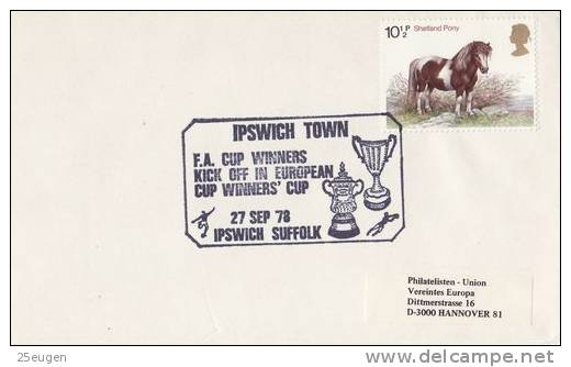 GREAT BRITAIN 1978  SOCCER  POSTMARK - Club Mitici