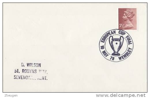 GREAT BRITAIN 1978  SOCCER  POSTMARK - Famous Clubs