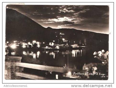24886)cartolina Illustratoria  Terni , Piediluco - Il Lago Di Notte - Terni