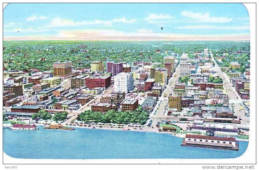 ETATS UNIS Aerial View Of Peoria Second Largest City In Illinois......cpa Couleur - Peoria