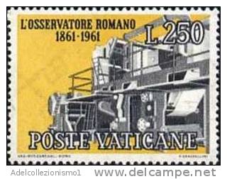 20604) Centenario Dell'osservatore Romano - 4 Luglio 1961 Serie Completa Nuova Di 3 Valori - Unused Stamps