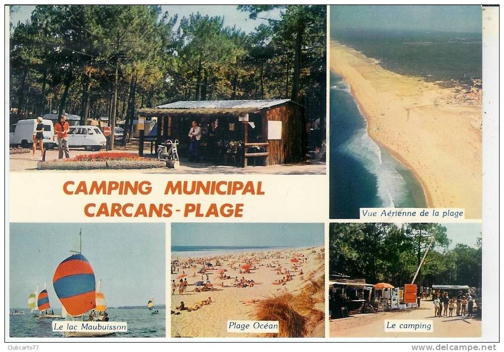 Carcans (33) : 5 Vues Dont Camping Municipal Environ 1970(animée). - Carcans