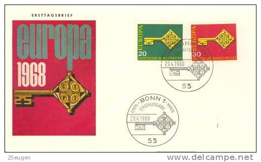 GERMANY  1968 EUROPA CEPT FDC - 1968