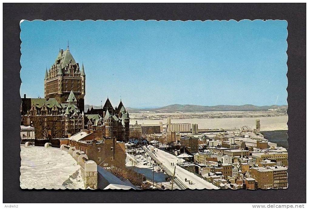 SCÈNE D´HIVER - VILLE DE QUÉBEC - CHÂTEAU FRONTENAC - QUÉBEC - QC. - Québec - Château Frontenac