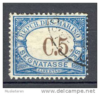 San Marino Porto Postage Due 1925 Mi. 19 Ciffer Ziffer ERROR Misplaced Printing To The Right !! - Variedades Y Curiosidades