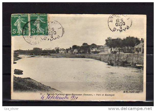 80 ST VALERY SUR SOMME Port, Entrepot, Vue Générale, Ed BF 22, 1910 - Saint Valery Sur Somme