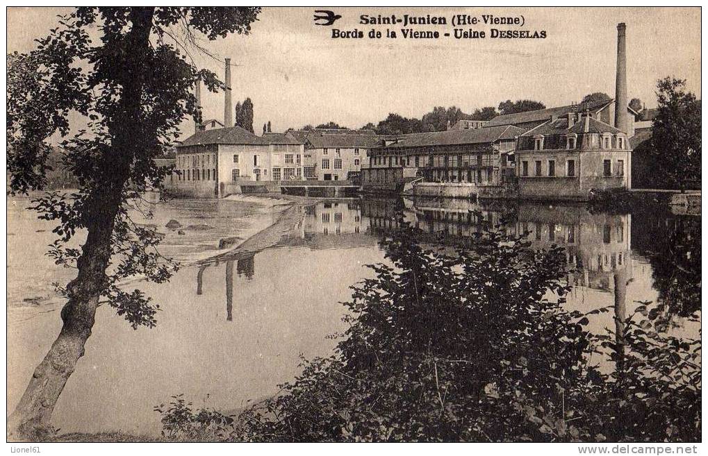 SAINT-JUNIEN : (87) Bords De La Vienne. Usine DESSELAS - Saint Junien