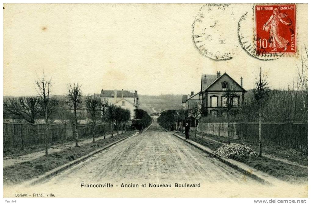 95 . FRANCONVILLE -ANCIEN ET NOUVEAU BOULEVAR . - Franconville