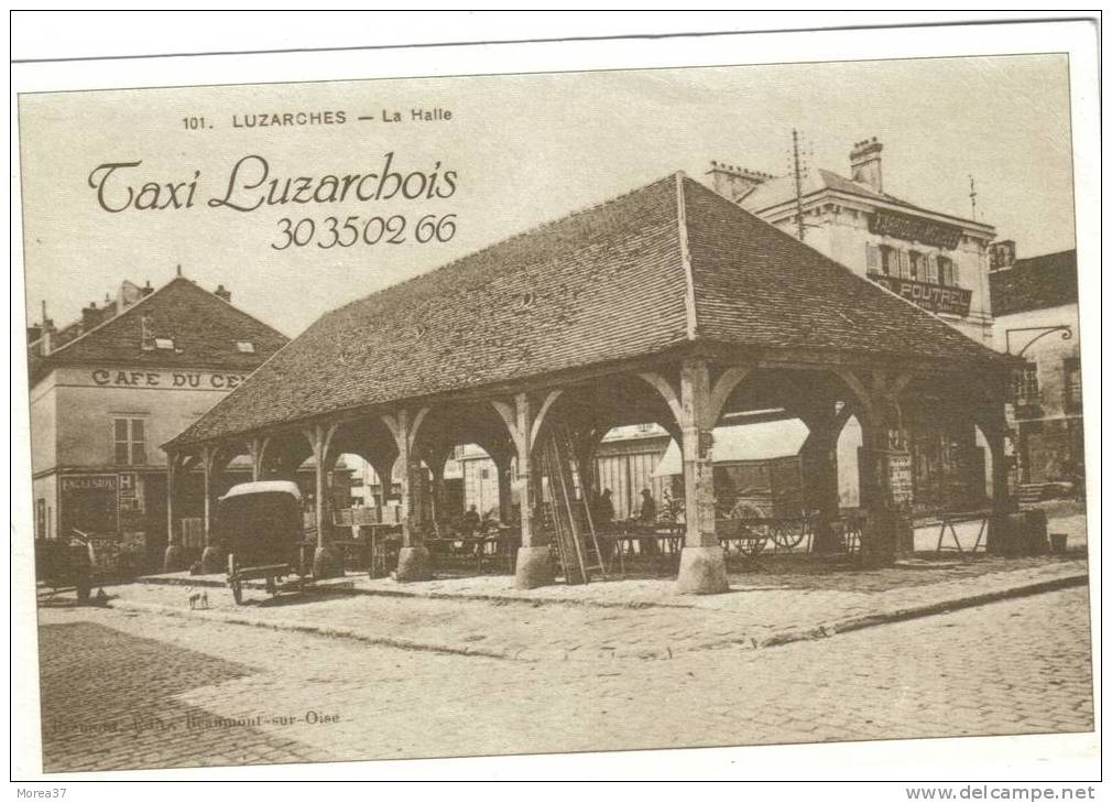 LUZARCHES  Carte Pub Pour Taxi - Luzarches