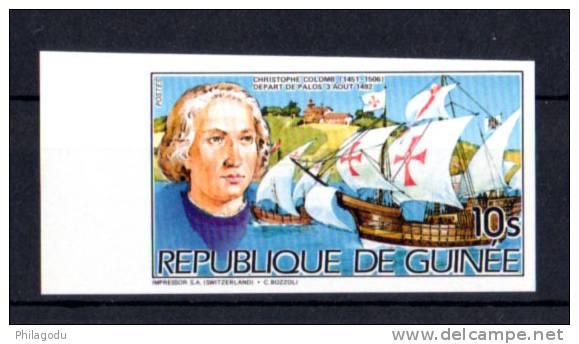 Guinée 1985**  Colombus,  N° 769  IMPERF  MINT N.H.   Neuf Sans Charnière ++  Postfrich ++ - Indépendance USA