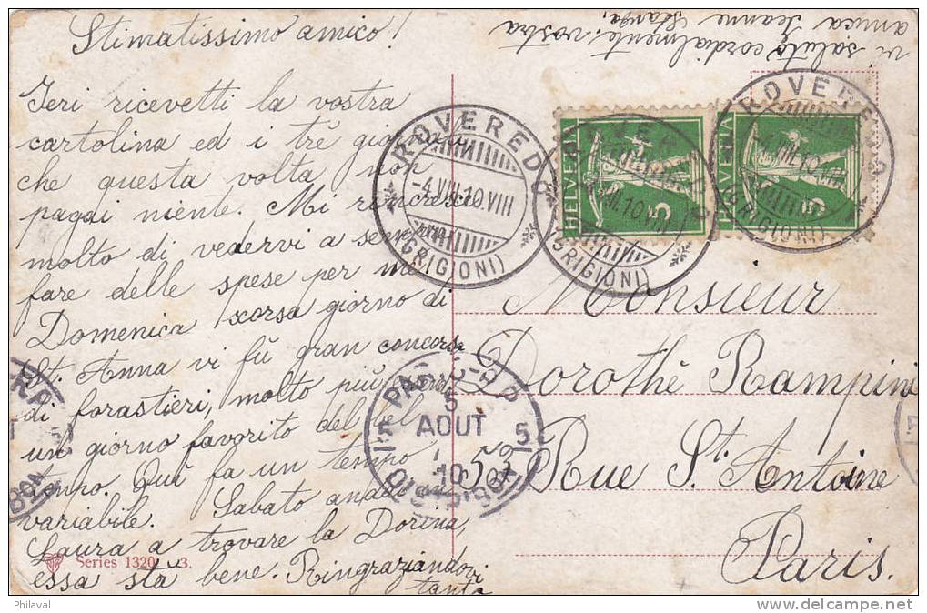 Après Une Journée De Labeur : Vie Paysanne - Oblitérée Le 4.VIII.1910 à ROVEREDO - Other & Unclassified