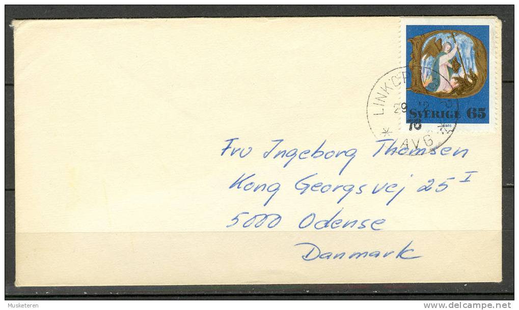 Sweden Petite Deluxe Linköping 1970 Cancel Cover To Denmark - Briefe U. Dokumente