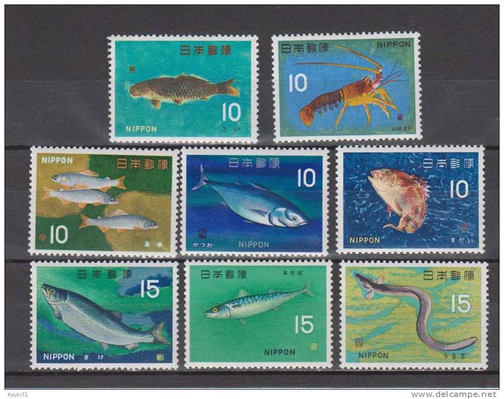 Japon YT 822/9D * : Poissons Et Crustacés - Unused Stamps