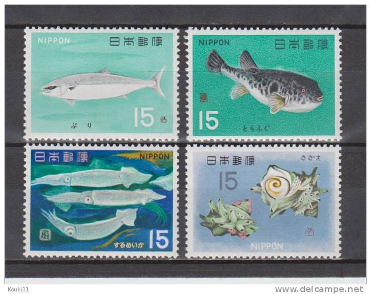 Japon YT 822/9D * : Poissons Et Crustacés - Unused Stamps