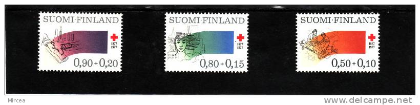 Finlande, Yv.no. 763/5, 1977, Neufs** - Unused Stamps