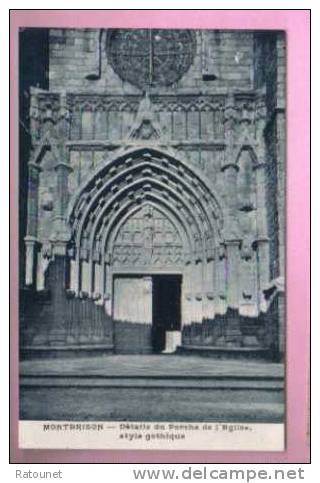 42 - LOIRE -  Montbrison - CPA  - Eglise  / Porche - éd CIM - Montbrison