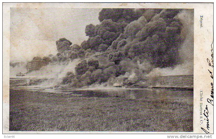 ANVERS - Incendie Des Réservoirs à Pétrole - 26 Août 1904 -  Cachets °1904 !! - Catastrophes