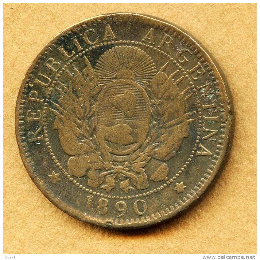 2 Centavos 1890   "ARGENTINE"  TTB - Argentina