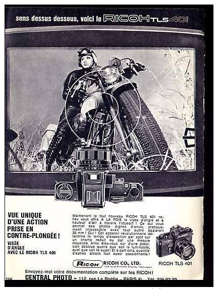 Pub De 1971 - Femme Sur Moto - RICOH - - Werbung