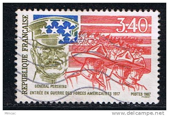 #3530 - France/Entrée En Guerre USA, Pershing Yvert 2477 Obl - Guerre Mondiale (Première)