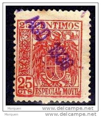 Lote 5 Sellos Especial Movil , España, Variedades Color º - Revenue Stamps