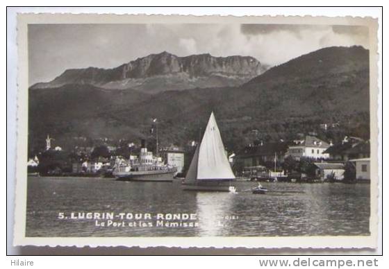 Cpsm 74 LUGRIN Tour Ronde Port Et Memises - Lugrin