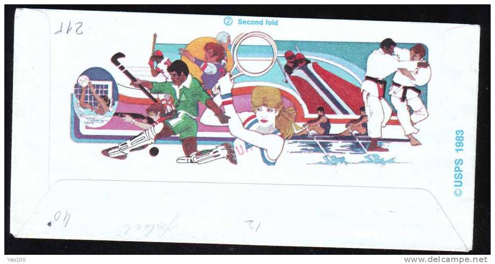 AEROGRAMME 1984 Olympic Games;Los Angeles Sport;athletisme,canoe,ho Ckey,hippisme,judo,tennis See Scan . - Sommer 1984: Los Angeles