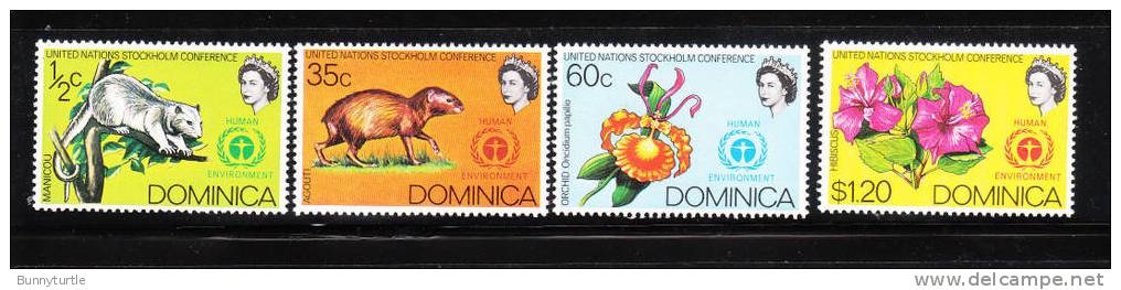 Dominica 1972 Floral & Fauna Hibiscus And Orchid MNH - Dominica (...-1978)