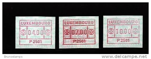 LUXEMBOURG - FRAMA SET  MINT NH - Macchine Per Obliterare (EMA)