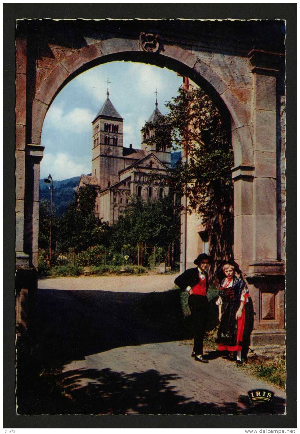 FRANCE   68  -   Abbaye Romaine De MURBACH  - Costumes Régionaux -  Non Voyagée   -  La Cygogne N° 67.567.123 - Murbach