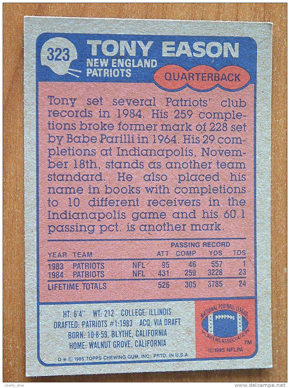 TONY EASON / PATRIOTS ( 323 ) ! - 1980-1989