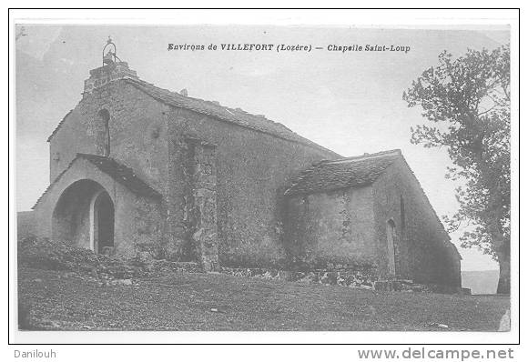 48 // Environs De VILLEFORT, Chapelle Saint Loup, Bistre L Brunel édit - Villefort