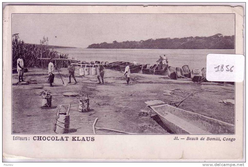 - CONGO - PLAGE DE BOMILI - CHOCOLAT KLAUS (1856) - Altri & Non Classificati