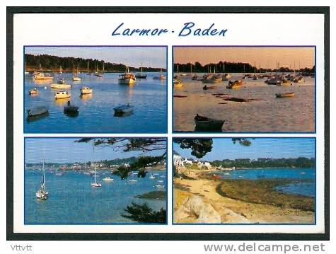 56 - LARMOR-BADEN : Multivues, Le Port Et La Plage, Edit. Doare (circulée) - Larmor-Plage