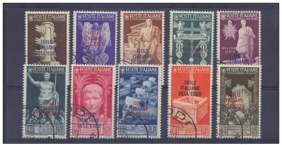 A447 - EGEO Em.Generali 1938 , Augusto Serie 99/108 - Ägäis